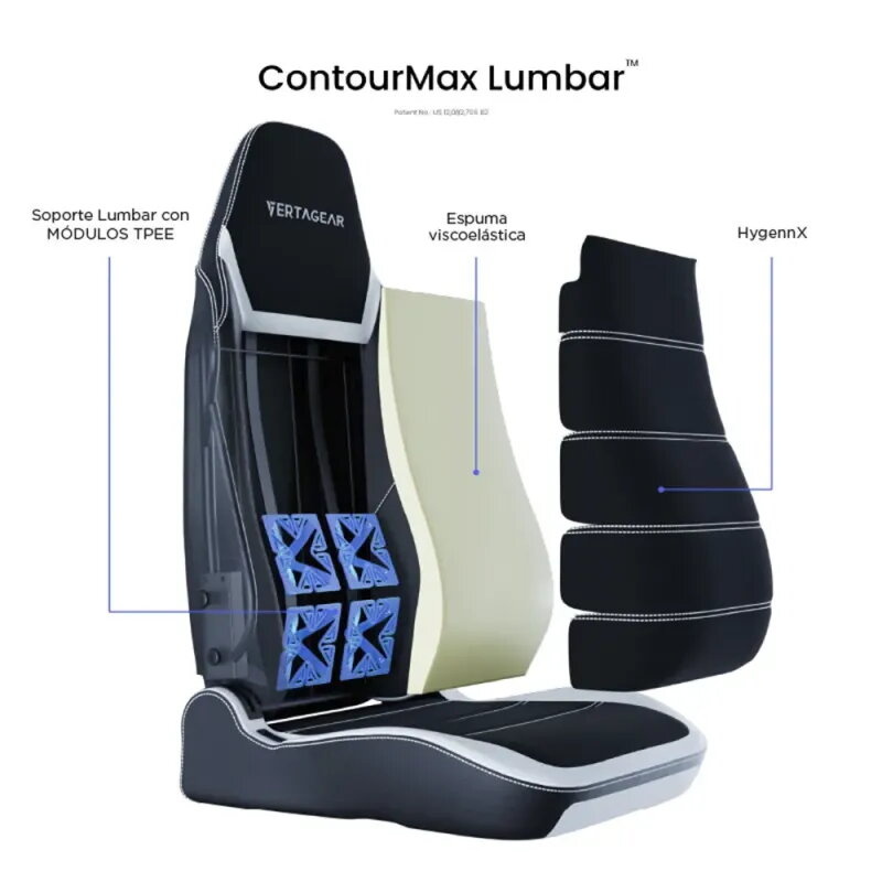 VERTAGEAR PL6800 X-LARGE HYGENNX BLACK/WHITE