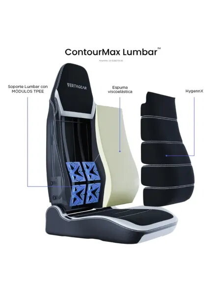 VERTAGEAR PL6800 X-LARGE HYGENNX BLACK/WHITE