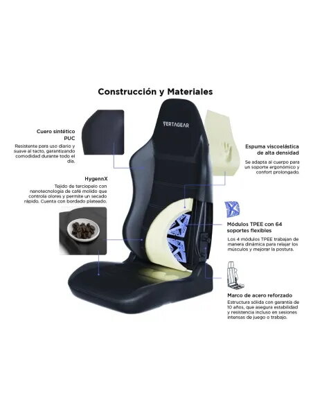 VERTAGEAR PL6800 X-LARGE HYGENNX CARBON BLACK