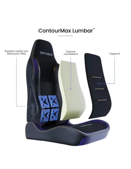 Vertagear SL3800 HyGenNX Midnight Purple – Silla gaming