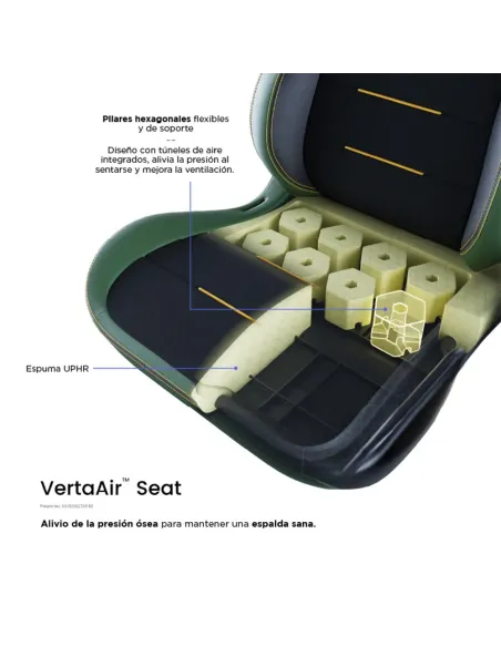 Vertagear SL3800 HygenX Midnight Green – ergonomic gaming chair