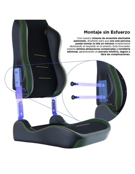 Vertagear SL3800 HygenX Midnight Green – silla gamer ergonómica