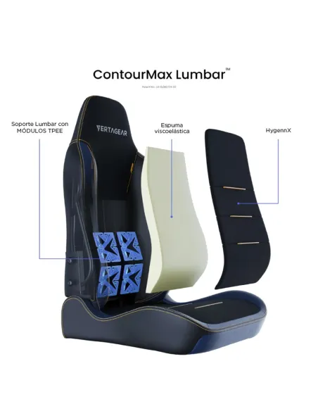 Vertagear SL3800 HygenX Midnight Blue – Silla gamer ergonómica