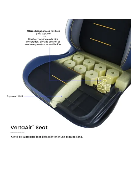 Vertagear SL3800 HygenX Midnight Blue – compact ergonomic gaming chair