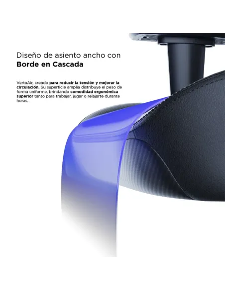 Vertagear SL3800 HygenX Carbon Black – silla gamer ergonómica compacta