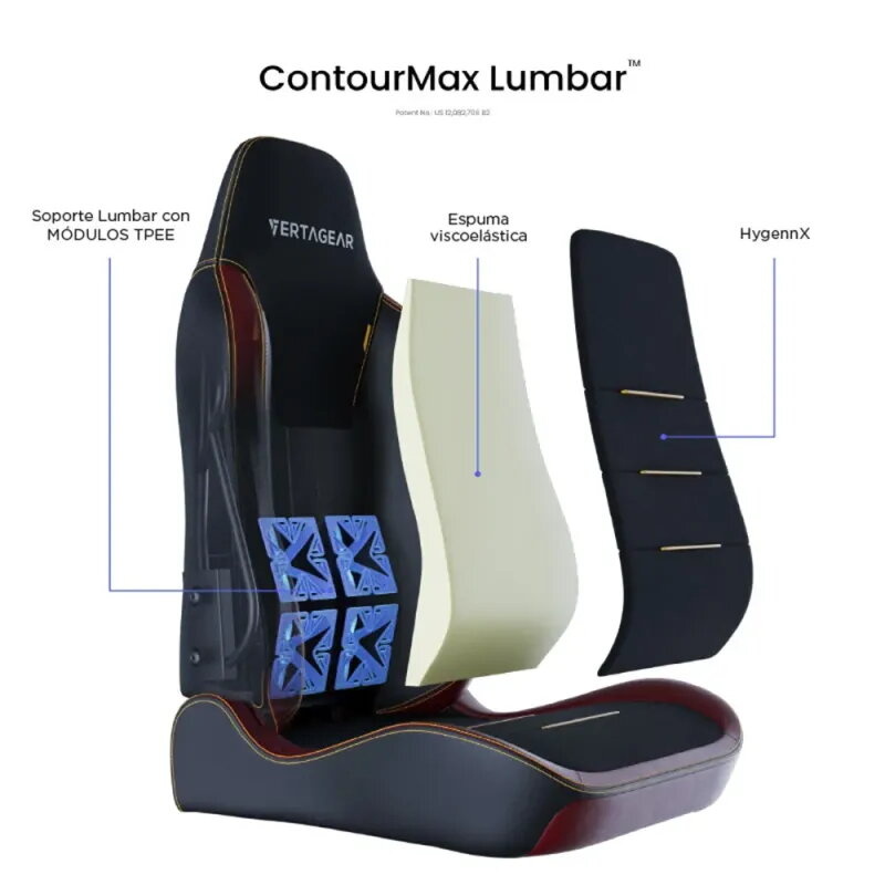 VERTAGEAR SL3800 HYGENNX BURGUNDY RED