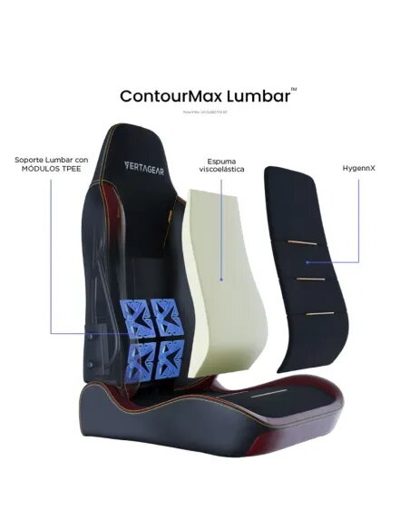 VERTAGEAR SL3800 HYGENNX BURGUNDY RED