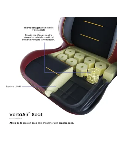 Vertagear SL3800 HygenX Burgundy Red – compact ergonomic gaming chair