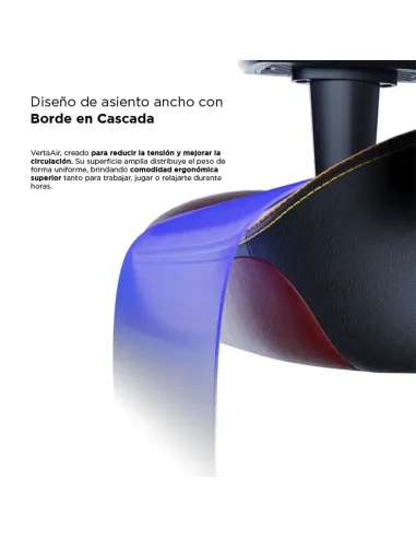 Vertagear SL3800 HygenX Burgundy Red – silla gamer ergonómica compacta