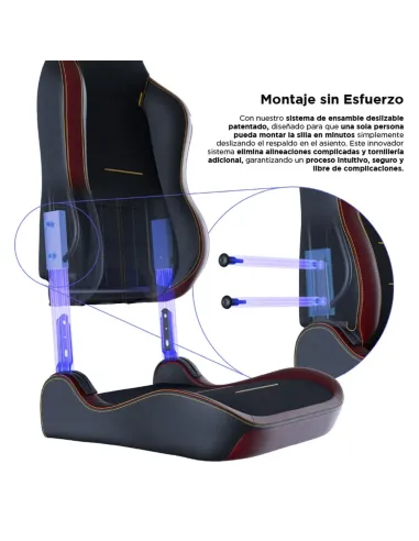 Vertagear SL3800 HygenX Burgundy Red – silla gamer ergonómica compacta