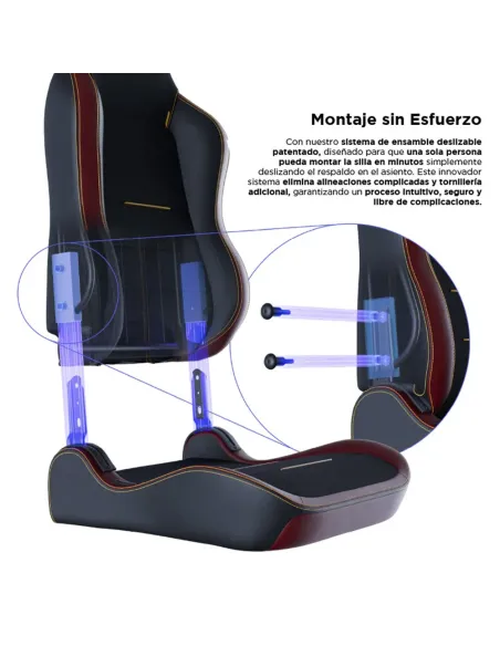 Vertagear SL3800 HygenX Burgundy Red – silla gamer ergonómica compacta