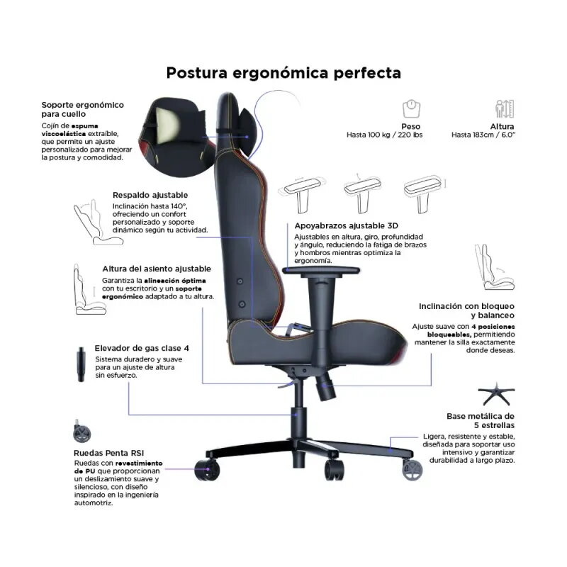 VERTAGEAR SL3800 HYGENNX BURGUNDY RED