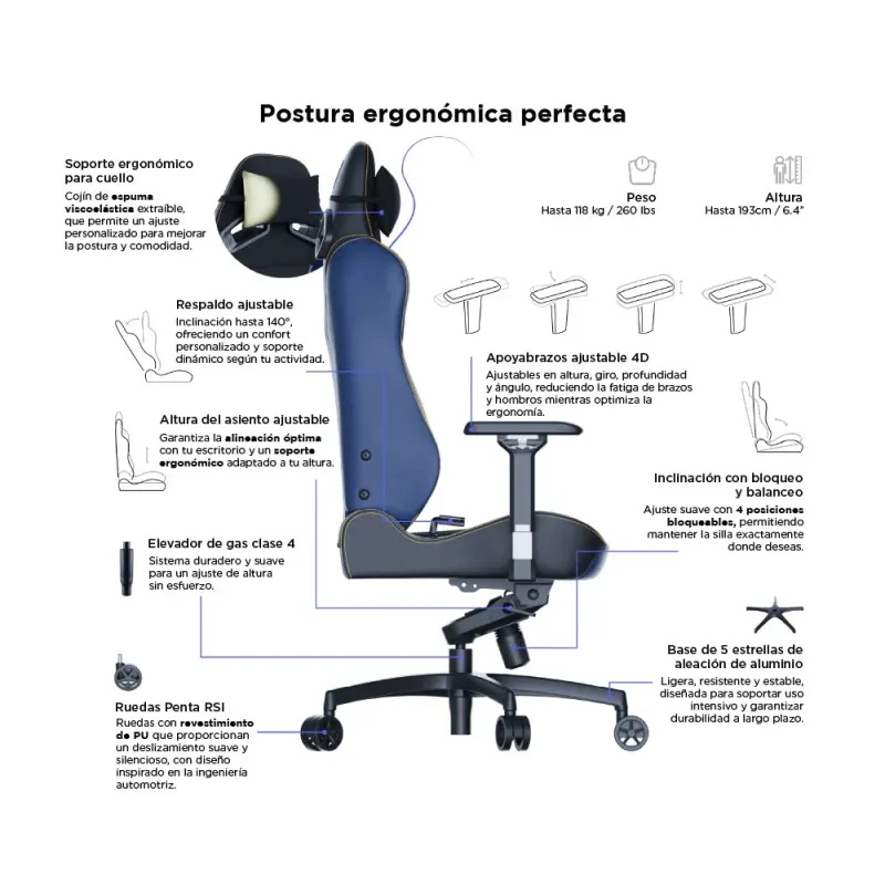 VERTAGEAR SL5800 HYGENNX MIDNIGHT BLUE