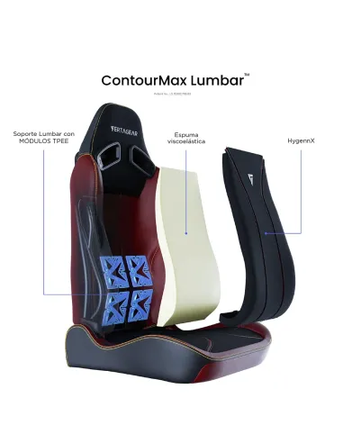 Vertagear SL5800 HyGenNX Burgundy Red – Confort y estilo gaming