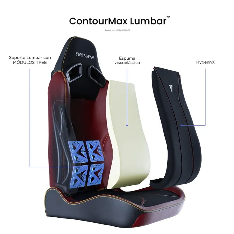 VERTAGEAR SL5800 HYGENNX BURGUNDY RED