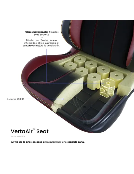 Vertagear SL5800 HyGenNX Burgundy Red – Ergonomic Gaming Chair