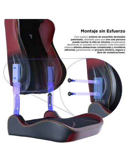 Vertagear SL5800 HyGenNX Burgundy Red – Confort y estilo gaming