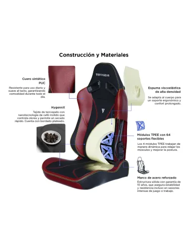 Vertagear SL5800 HyGenNX Burgundy Red – Ergonomic Gaming Chair