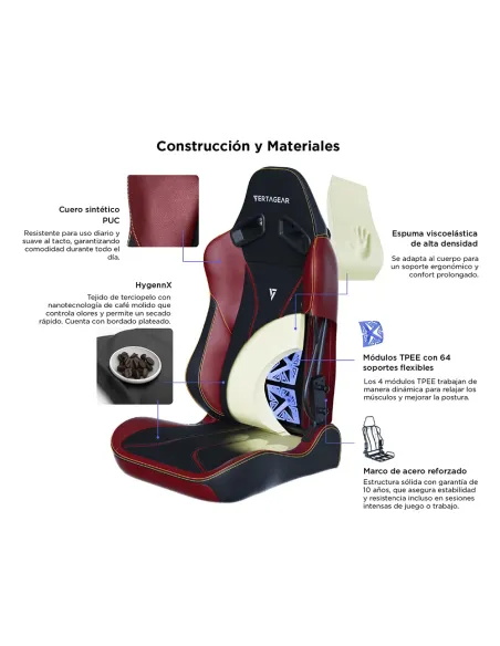 VERTAGEAR SL5800 HYGENNX BURGUNDY RED
