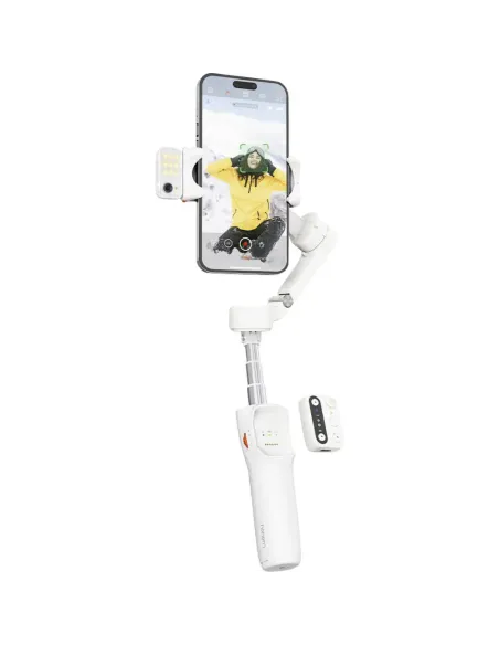 Hohem iSteady V3 Blanco | Gimbal Smartphone con IA y Luz - TiendaCPU