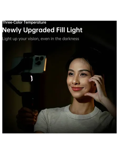 Hohem iSteady V3 White | AI Smartphone Gimbal & Fill Light - TiendaCPU