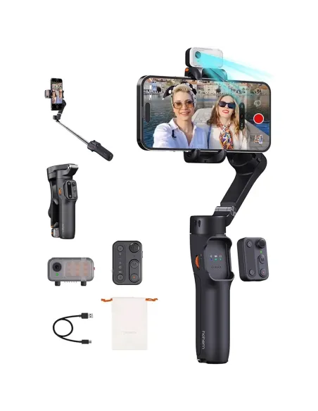 Hohem iSteady V3 White | AI Smartphone Gimbal & Fill Light - TiendaCPU