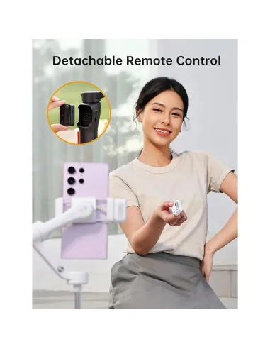 Hohem iSteady V3 White | AI Smartphone Gimbal & Fill Light - TiendaCPU