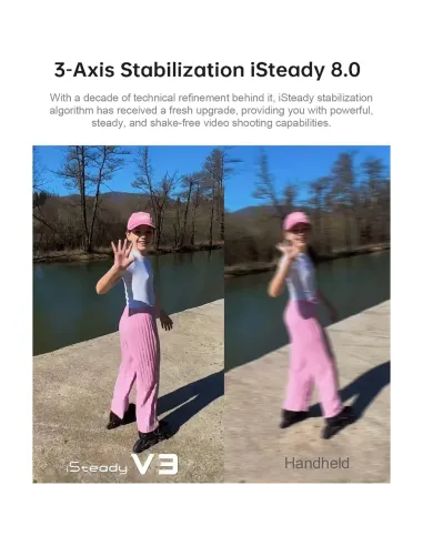 Hohem iSteady V3 White | AI Smartphone Gimbal & Fill Light - TiendaCPU