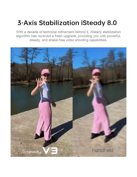 Hohem iSteady V3 Blanco | Gimbal Smartphone con IA y Luz - TiendaCPU