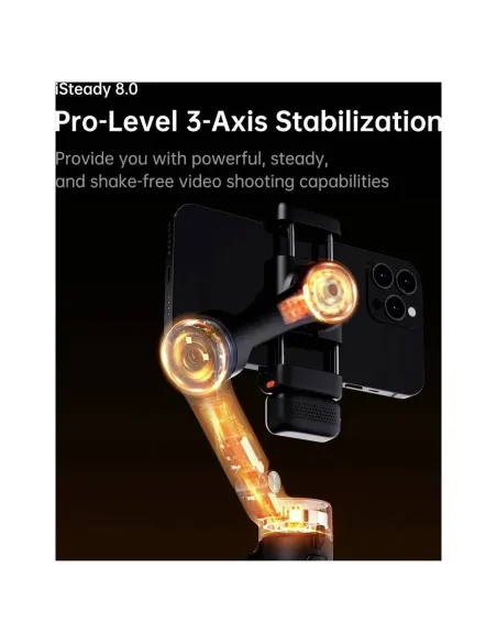 Buy Hohem iSteady V3 Black | AI Smartphone Gimbal & Fill Light