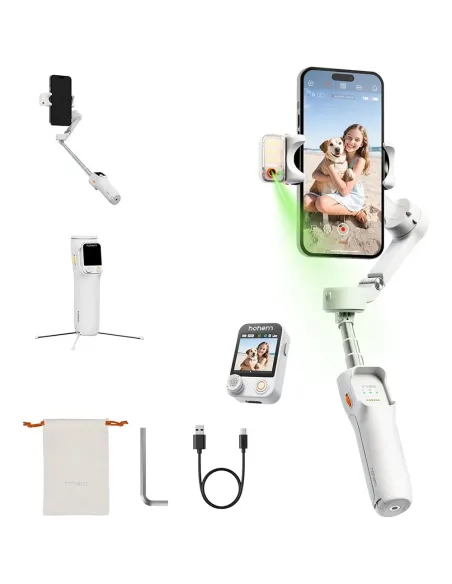 Hohem iSteady V3 Ultra Blanco | Gimbal con rastreo IA - TiendaCPU