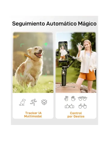 Hohem iSteady V3 Ultra Negro | Estabilizador Gimbal con IA - TiendaCPU