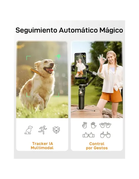 Hohem iSteady V3 Ultra Negro | Estabilizador Gimbal con IA - TiendaCPU