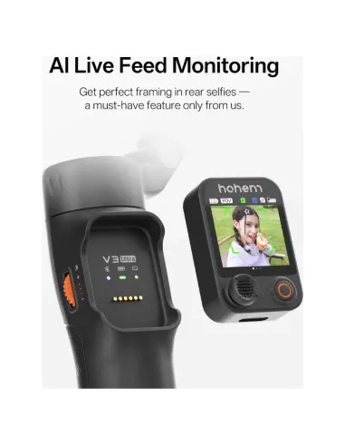 Hohem iSteady V3 Ultra Negro | Estabilizador Gimbal con IA - TiendaCPU