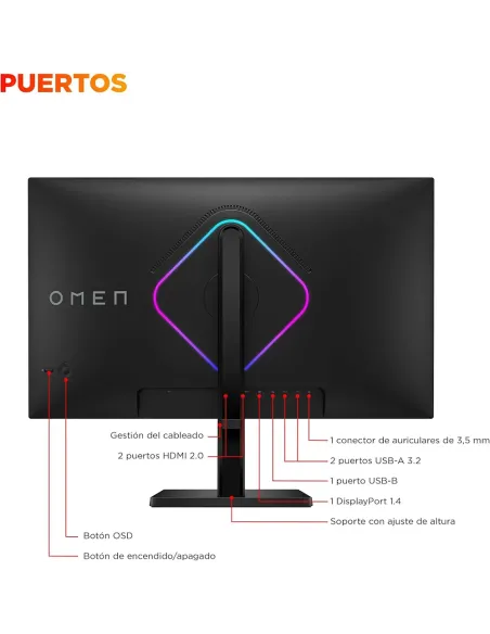 Buy HP OMEN 27qs G2 | 27" QHD Monitor 280Hz - TiendaCPU