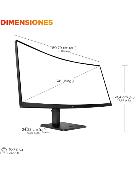 Comprar HP OMEN 34c G2 | Monitor Curvo 34" WQHD 180Hz - TiendaCPU
