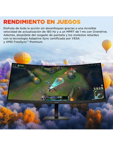 Comprar HP OMEN 34c G2 | Monitor Curvo 34" WQHD 180Hz - TiendaCPU