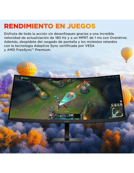Comprar HP OMEN 34c G2 | Monitor Curvo 34" WQHD 180Hz - TiendaCPU