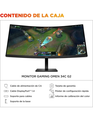 Buy HP OMEN 34c G2 | 34" Curved WQHD Monitor 180Hz - TiendaCPU