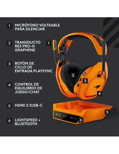 Logitech G Astro A50 X McLaren | Auriculares Inalámbricos - TiendaCPU