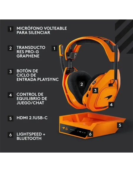 Logitech G Astro A50 X McLaren | Auriculares Inalámbricos - TiendaCPU
