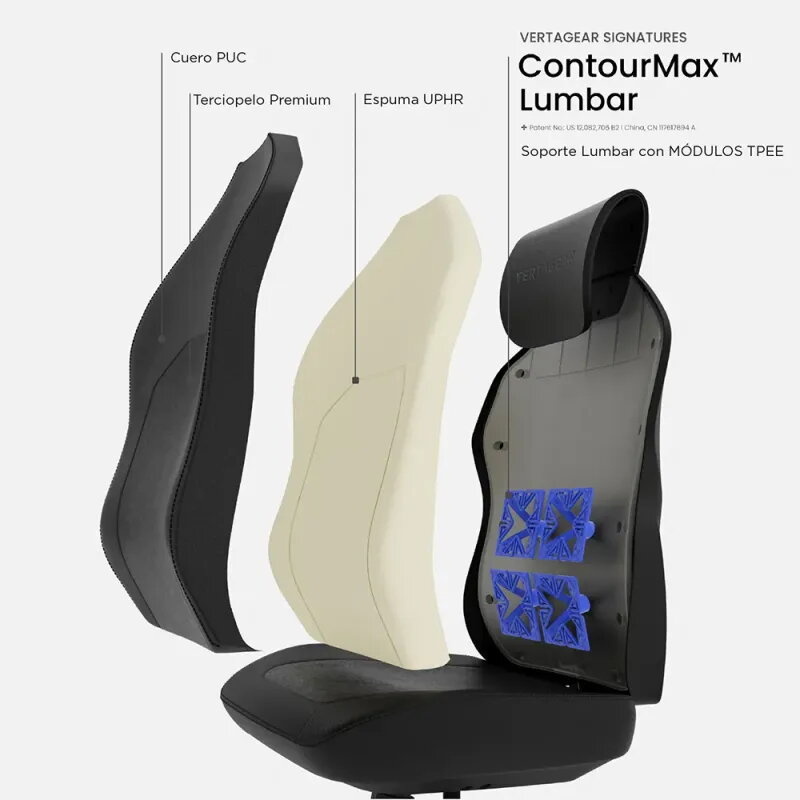 Buy Vertagear SL1800 Black | Ergonomic Gaming Chair - TiendaCPU