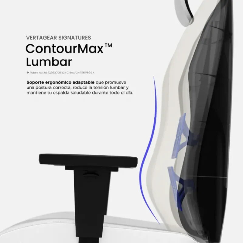 Silla gaming Vertagear SL1800 White & Black | Ergonomía - TiendaCPU