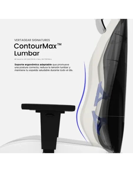 Silla gaming Vertagear SL1800 White & Black | Ergonomía - TiendaCPU