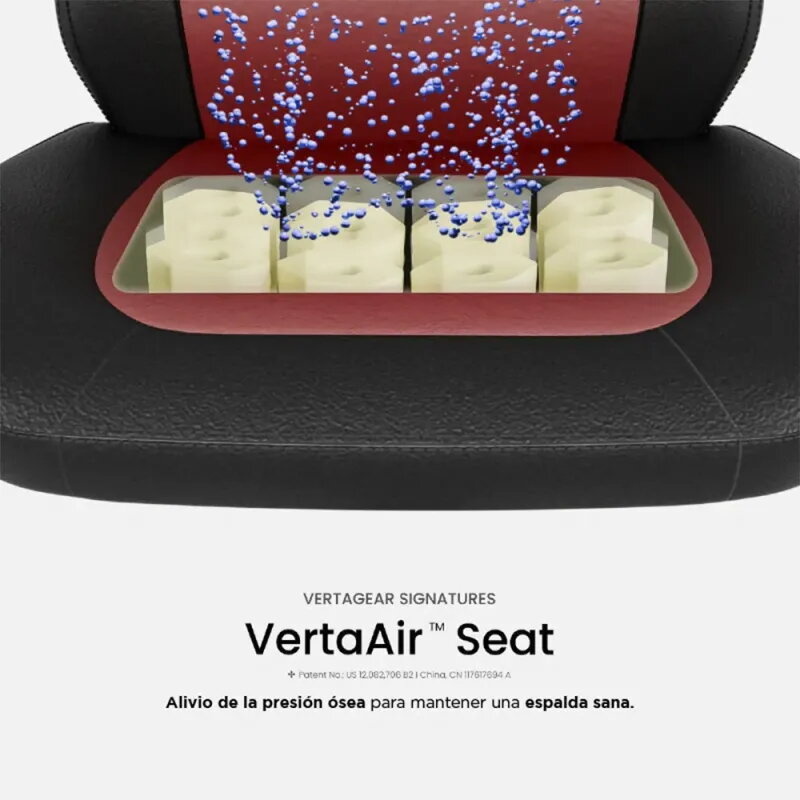 Vertagear SL1800 Black/Burgundy Red Ergonomic Features Edition - Silla gaming ergonómica