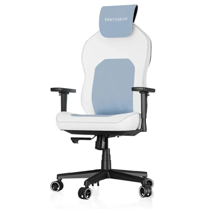 Vertagear SL1800 White/Black/Baby Blue Ergonomic Features Edition - Silla gaming ergonómica