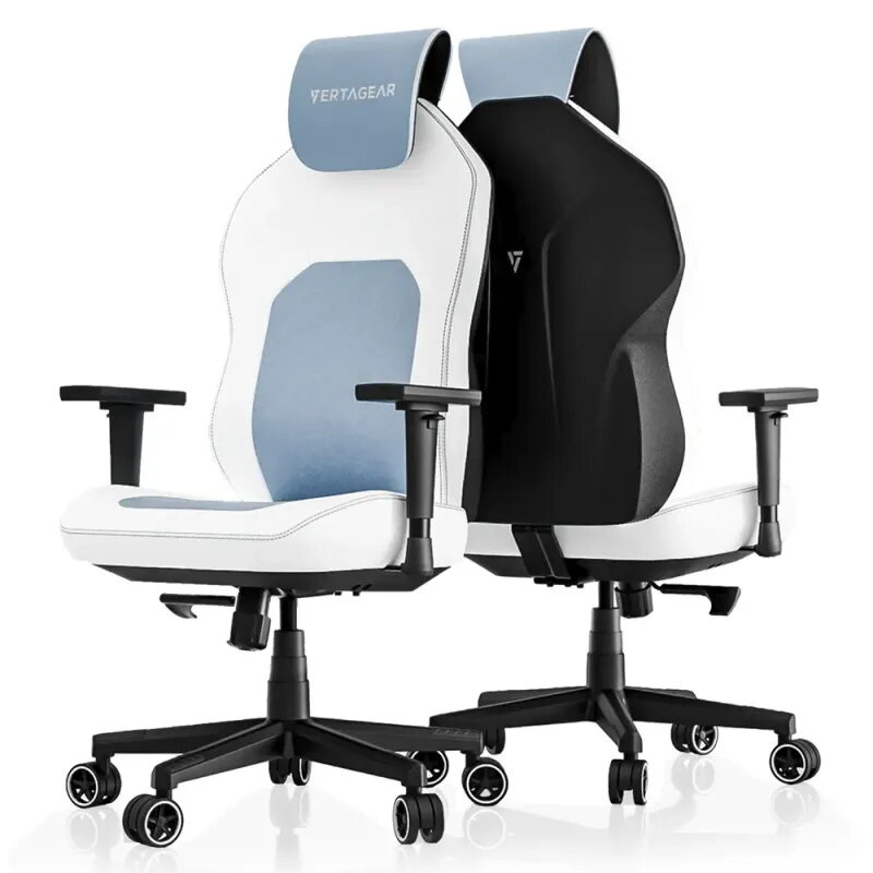 Vertagear SL1800 White/Black/Baby Blue Ergonomic Features Edition - Silla gaming ergonómica