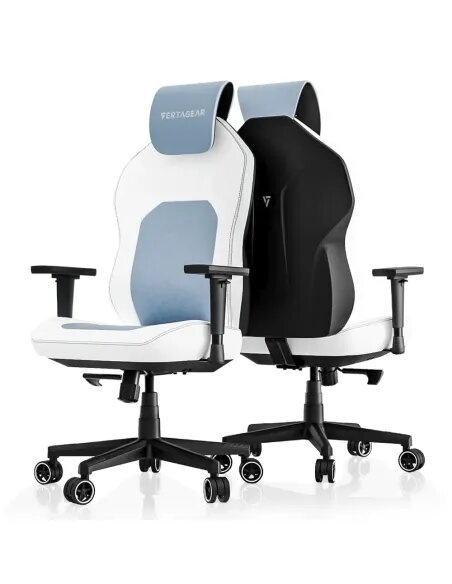 Vertagear SL1800 White/Black/Baby Blue Ergonomic Features Edition - Silla gaming ergonómica