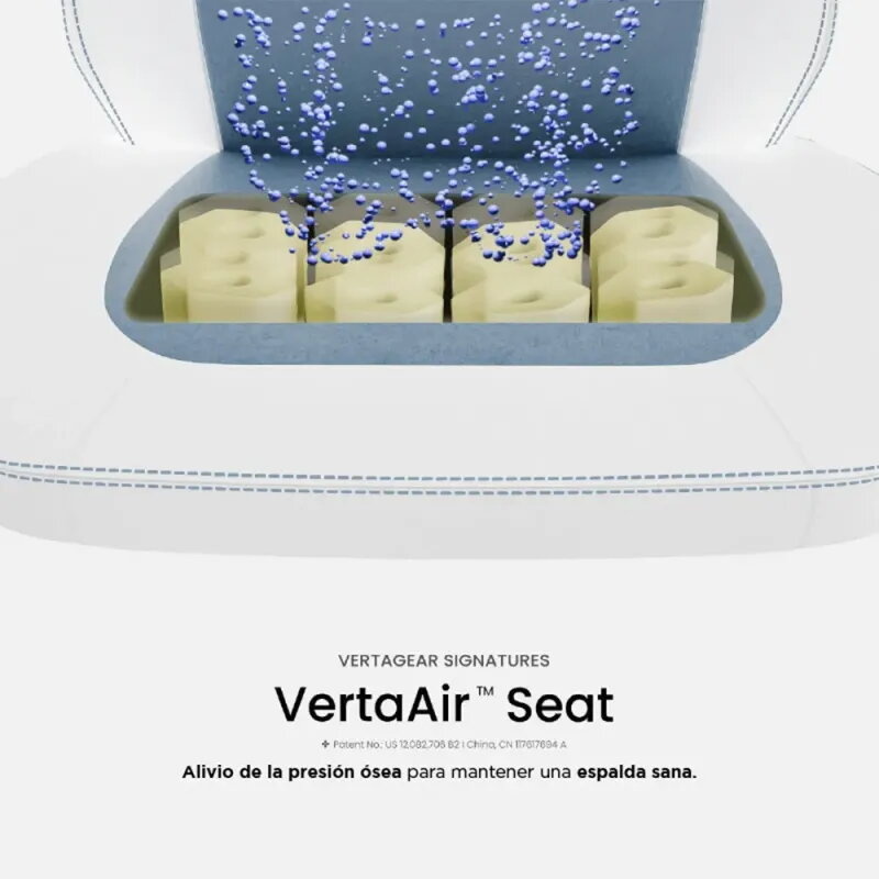 Vertagear SL1800 White/Black/Baby Blue Ergonomic Features Edition - Silla gaming ergonómica