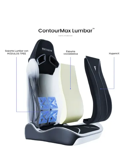 Vertagear SL5800 HygennX Black/White | Silla Gaming - TiendaCPU